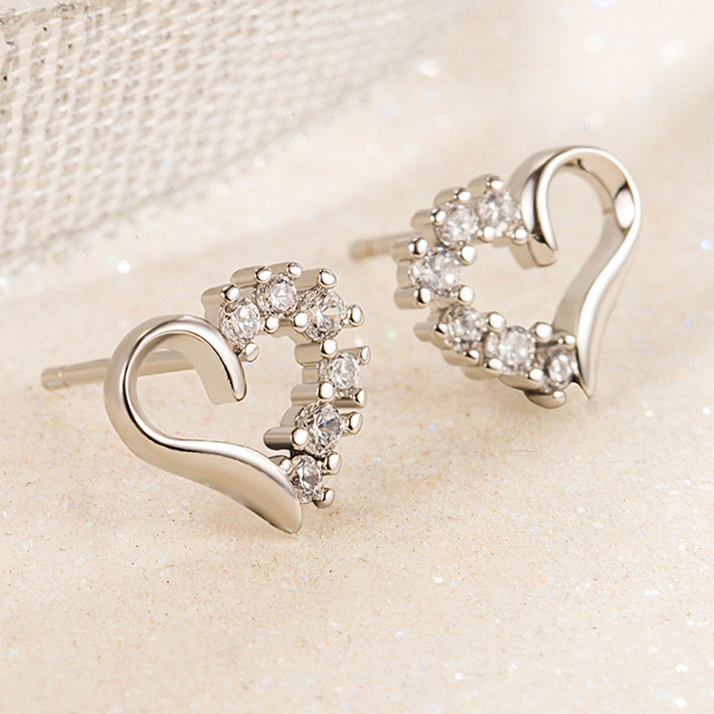 Brillant heart nyaklánc +fülbevaló szett whitegold