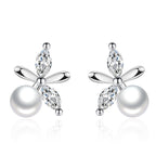 Gyöngyöskécs fülbevaló whitegold