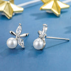 Gyöngyöskécs fülbevaló whitegold