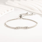 Ragyogó masni kristályos karkötő whitegold