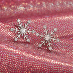 Kristály hópehely fülbevaló whitegold