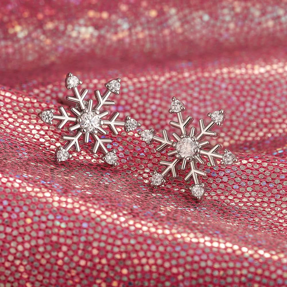 Kristály hópehely fülbevaló whitegold