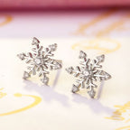Kristály hópehely fülbevaló whitegold