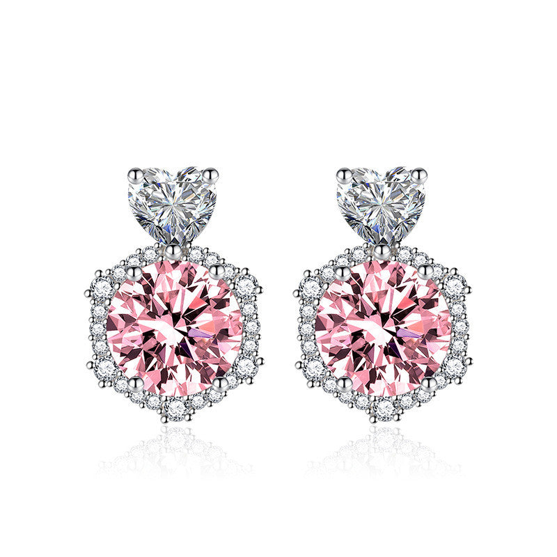 Avery fülbevaló whitegold-pink