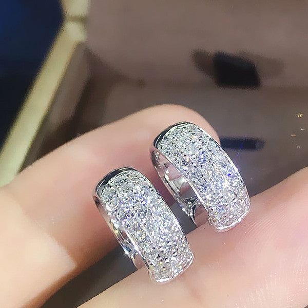 Nova kristály fülbevaló whitegold