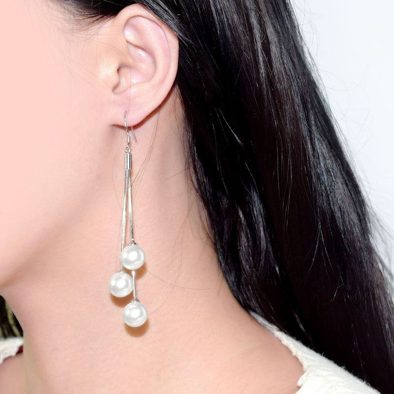 Lilian gyöngyös fülbevaló whitegold