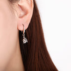 Labdázó delfin lógós fülbevaló whitegold