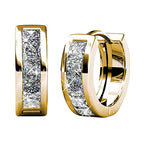 Leah négyzet kristályos fülbevaló gold