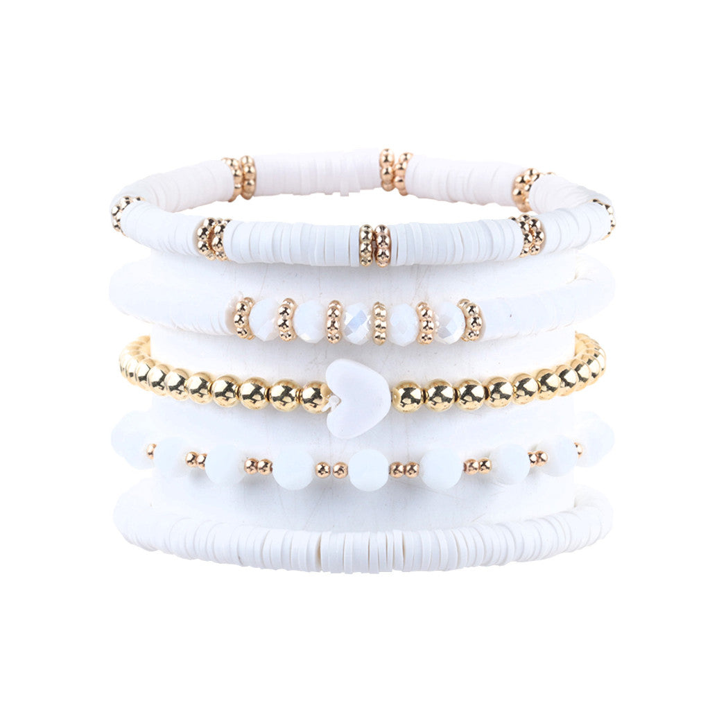 Alice 5 részes karkötő szett fehér