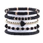 Alice 5 részes karkötő szett fekete