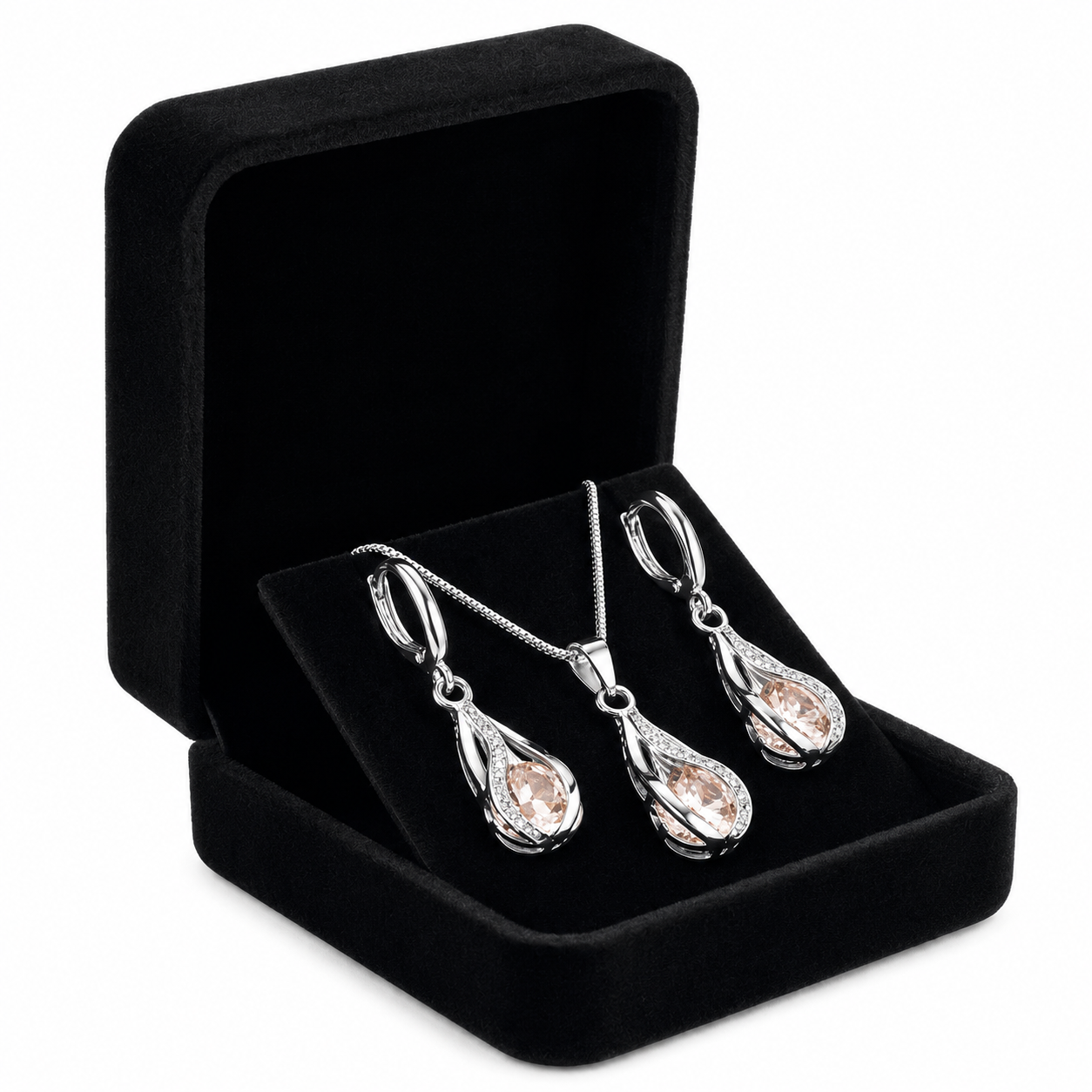 Smoon Soraya ékszer szett whitegold-pezsgő