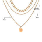 Ambre tripla nyaklánc gold