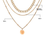 Ambre tripla nyaklánc gold