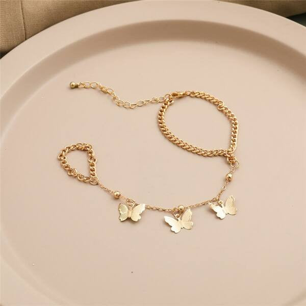 Smoon pillangós karkötő-csuklódísz arany