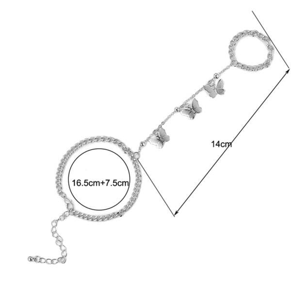 Smoon pillangós karkötő-csuklódísz fehérarany