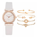 Clara női karóra karkötőkkel fehér