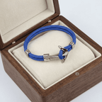 Horgony uniszex karkötő élénk kék