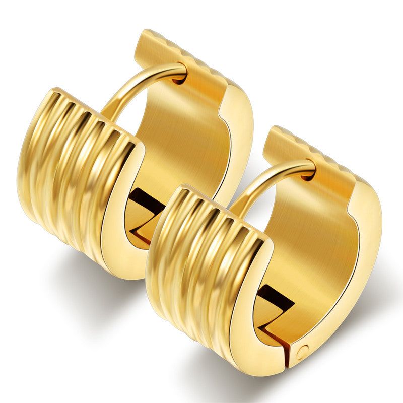 Minimal nemesacél fülbevaló gold