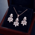 Alexa kristály ékszer szett rosegold