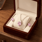 Constanza ékszer szett whitegold-pink