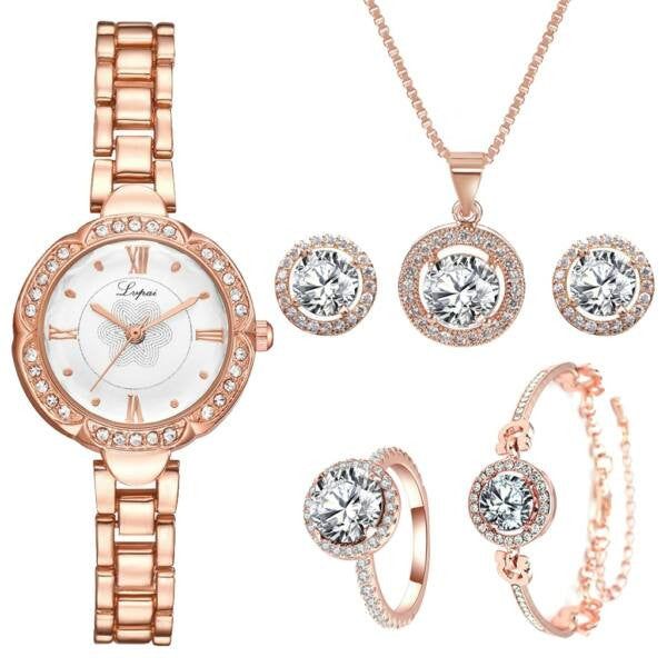 Smoon óra-ékszer készlet rosegold LV0045