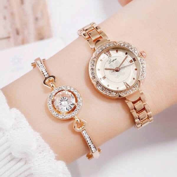 Smoon óra-ékszer készlet rosegold LV0045