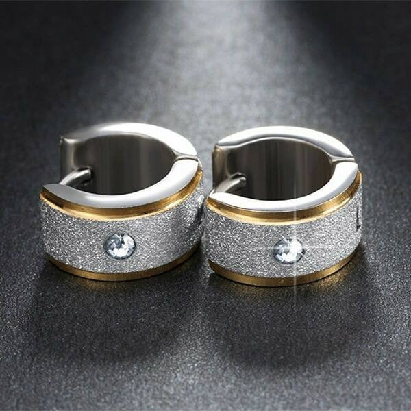 Nemesacél Smoon Luxury csillogós bicolor fülbevaló