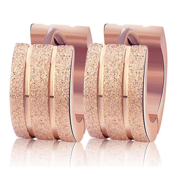 Nemesacél Smoon Luxury Surf rosegold fülbevaló