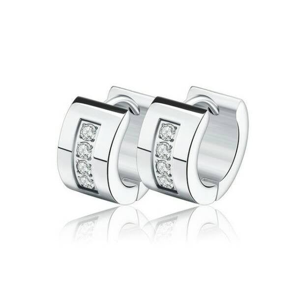 Nemesacél Smoon Luxury Letitia white fülbevaló