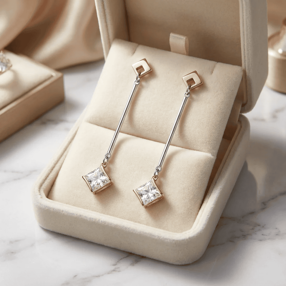 Contessa fülbevaló gold-fehér