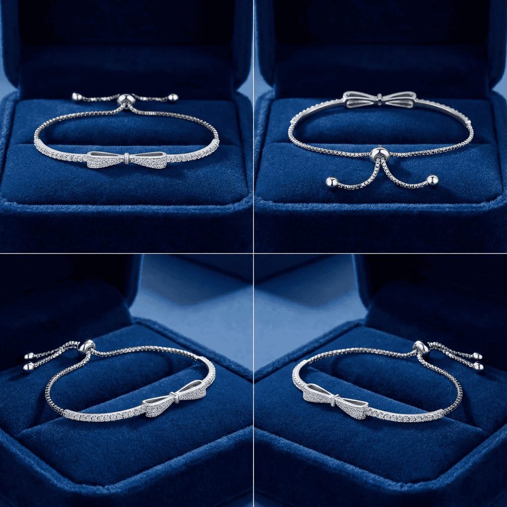 Ragyogó masni kristályos karkötő whitegold