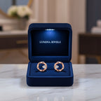 Shiny circle fülbevaló rosegold