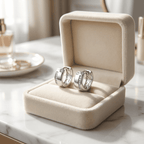 Emily fülbevaló +gyűrű szett whitegold