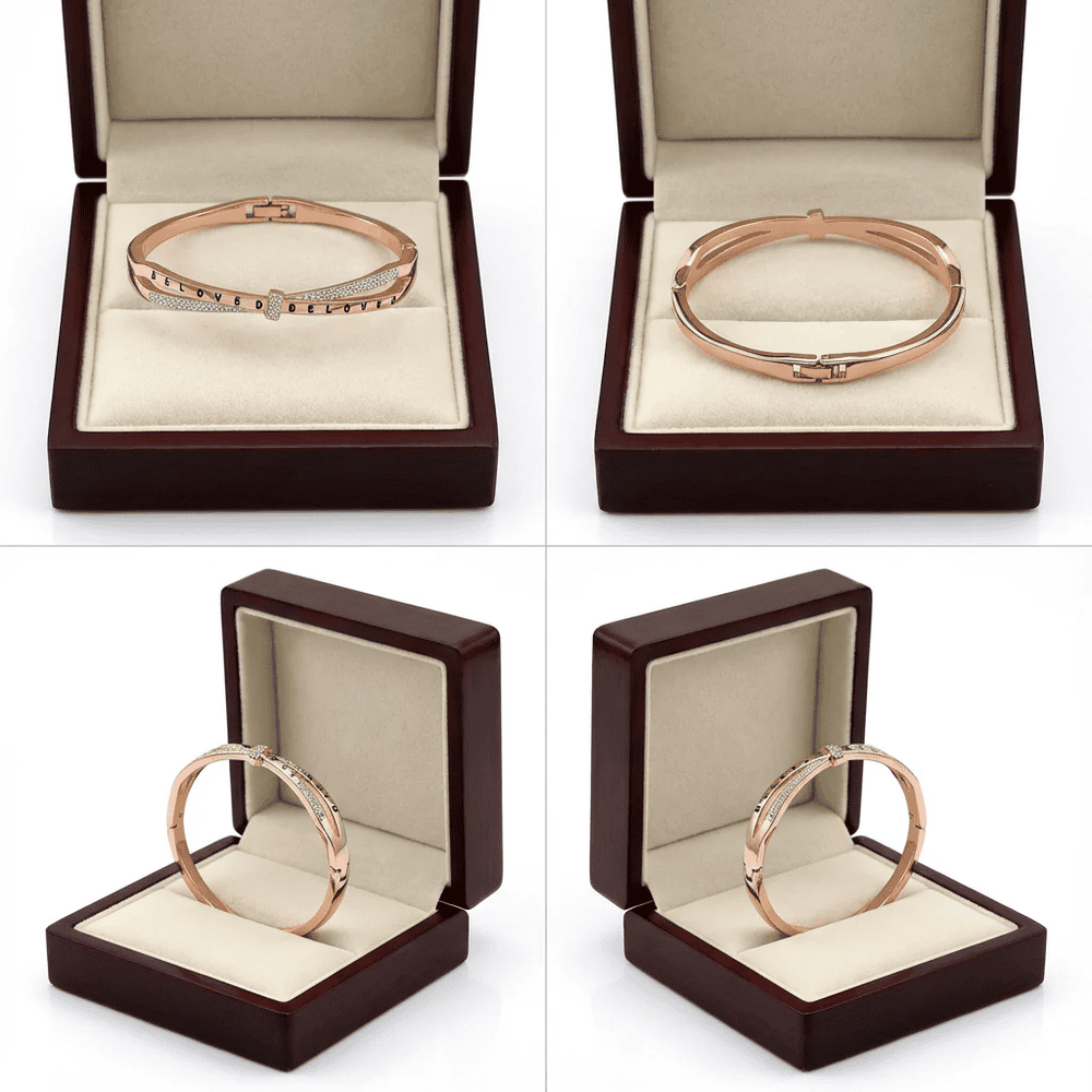 Concepción kristályos masni karkötő rosegold