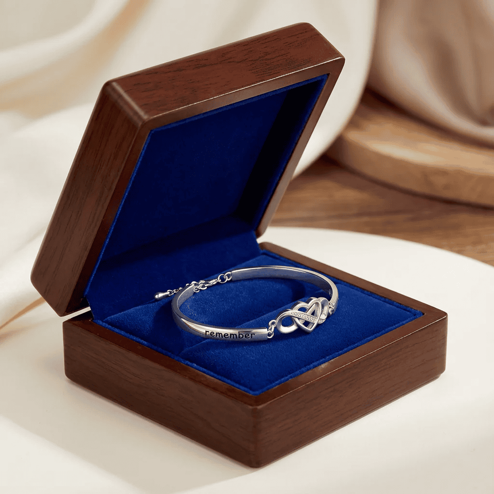 Remember szív-végtelen karkötő whitegold