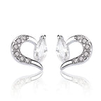 Fülecske kristály fülbevaló whitegold