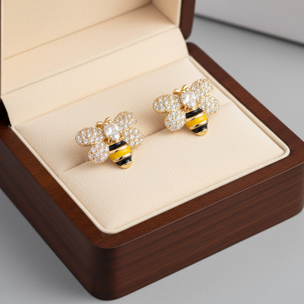 Beszúrós méhecske fülbevaló