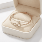 Végtelen és kerek kristály karkötő rosegold