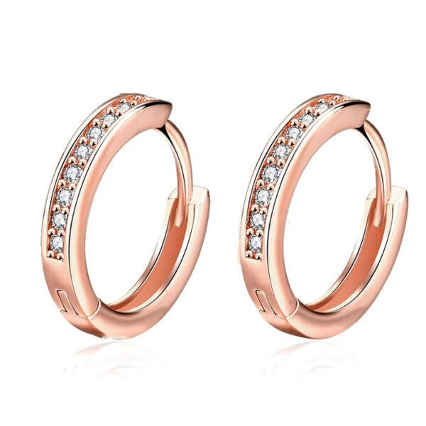 Abriana egy kristálysoros fülbevaló rosegold