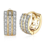 Adreana háromsoros fülbevaló Swarovski kristállyal