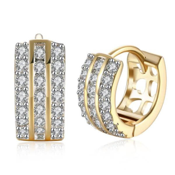 Adreana háromsoros fülbevaló Swarovski kristállyal