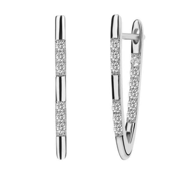 Abrielle háromszög fülbevaló whitegold