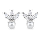 Gyöngyös üstökös fülbevaló whitegold