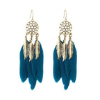 Álomfogó fülbevaló kék-arany