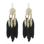 Álomfogó fülbevaló fekete-arany