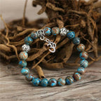 Azúr jáspis ásvány karkötő