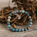 Azúr jáspis ásvány karkötő