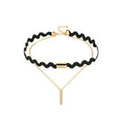 Choker nykalánc elegáns gold-black