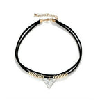 Choker nyaklánc márványos háromszöggel