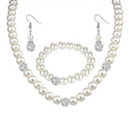 Csillogó gyöngysor 3 darabos ékszer szett